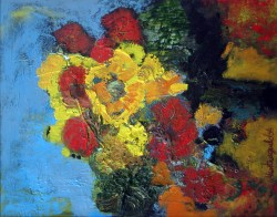 Flores. 2006. Acrílico sobre tabla. 93x73